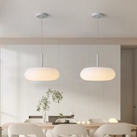 Plafonnier LED nordique créatif pour chambre à coucher, style moderne et minimaliste, blanc chaud, base en fer et acrylique, pour chambre principale