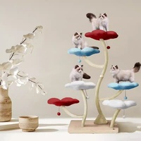 Lit pour chat en forme de grande fleur, usage domestique, adapté à toutes les saisons, amovible, lavable, jouet en sisal résistant aux griffes, structure d'escalade pour chat