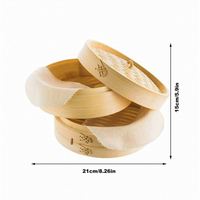 Cuisinière pour micro-ondes, pot à couscous marocain, panier à dim sum en bois, étagère, feuille de cuisson vapeur, cuiseur vapeur en bambou, support pliable double couche