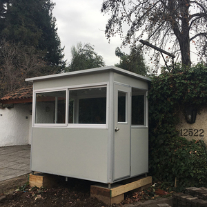 TOPPRE Demontabele Snel te Monteren Kiosk Beveiligingscabine Prefab Buiten Metalen Schuur Elegante Wachthuisje Verkoop Beveiligingspost - Product Image 3