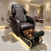 Fauteuil de pédicure professionnel de luxe au design unique, avec bain de pieds électrique à remous et vibrations, pour salon de manucure et spa européen