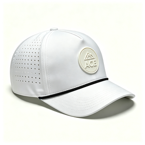 Gorra de Béisbol de Lona de Poliéster Perforada con Láser de 6 Paneles con Bordado Personalizado, Gorra de Golf de Secado Rápido para Deportes al Aire Libre - Product Image 4