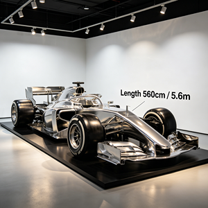 Scultura in Resina di Fibra di Vetro a Grandezza Naturale 1:1 di Auto da Corsa da 5,6 M con Vernice di Grado Automobilistico per Esposizione Commerciale nei Centri Commerciali - Product Image 3