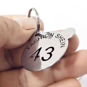Neue Cartoon Edelstahl Nummern schild kreisförmig ausgehöhlt Metall Nummern schild benutzer definierte arabische Buchstaben Tag