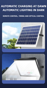 Reflector <span class=keywords><strong>LED</strong></span> Solar de 300W, IP67 Impermeable, con Sistema de Frenado Antibloqueo, Control Remoto, para Jardín y Paisajismo - Product Image 6