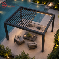 Pavillon-Hersteller: Elektrisch bedienbare, ausziehbare Aluminium-Pergola mit individueller Pavillonstruktur für Großhandelsprojekte