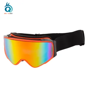 Neue stil anti-fog-maske helm individuelles logo silikon strap schnee ski brille