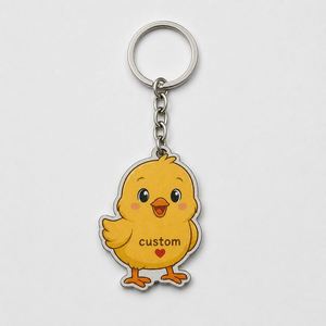 Wholesale Custom <b>Chicken</b> Farm Animal Pendant Keychains Cute Cartoon Design Student Study Tours Souvenir Keyring - Product Image 3