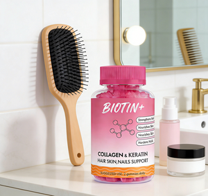 %100 Doğal Organik Vegan Kolajen Vitaminleri Biotinli Sakız Şeker Yetişkinler İçin Saç Cilt Tırnak Desteği - Product Image 4