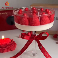 Bougie aromatique en cire de soja en forme de fraise pour femmes - Cadeau de remise de diplôme, design mignon, parfumée, écologique, décoration de chambre