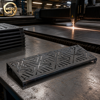 Marche d'escalier en fer découpée au laser en usine, plaque antidérapante découpée au laser CNC