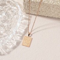 Collar con Colgante de Joyería de Moda de Acero Inoxidable Chapado en Oro con Ayat Al-Kursi, Religioso, Musulmán, Islámico, Árabe, para Ramadán, Eid, Mujeres y Hombres