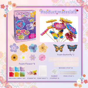 Kit d'art Poke pour enfants, kit d'artisanat DIY, kit de pressage de fleurs Poke Fun Art Candyland pour adolescents et enfants débutants - Product Image 2