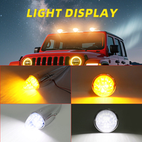 Neuankömmling 12V Mausform LED LKW Oberlicht Rot Bernstein Weiß Dach Warnleuchte für PKW & LKW OUKA Dach leuchte