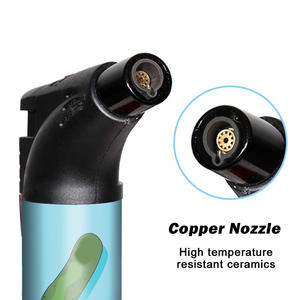 TECHNO OEM ODM 2023 Nouveau Design Logo Personnalisé Flamme Bleue Creative Coupe-Vent Jet Slant Torche Briquet pour Cigarette - Product Image 4