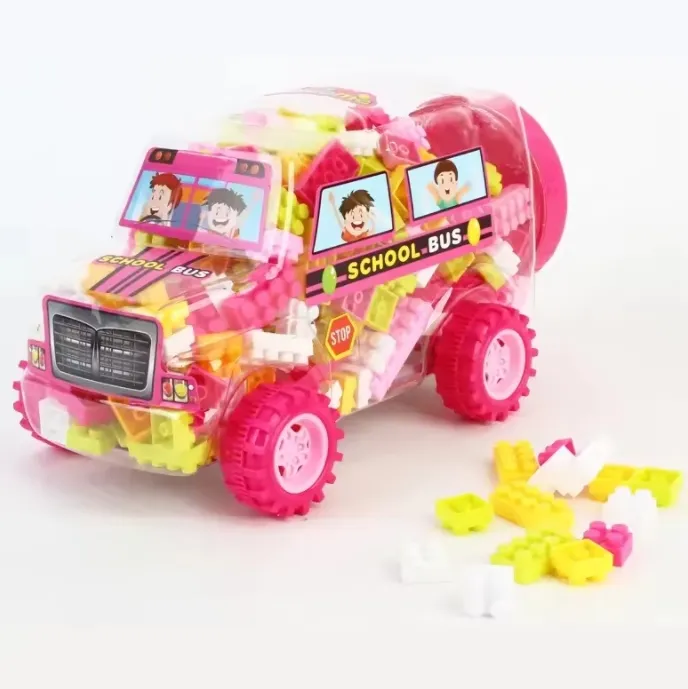 Creative imagination 222PCS colorful mini building blocks diy bottled plastic building blocks toys for kids