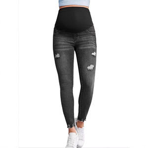Jeans de Maternidad Europeos y Americanos Transfronterizos de Cintura Alta con Soporte Abdominal y Levantamiento de Cadera, Elásticos y Ajustados, Novedad Primavera 2024 para <span class=keywords><strong>003</strong></span> - Product Image 3
