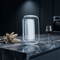 Glazen bakvorm Hittebestendig Magnetronbestendig Huishoudelijke visplank Schaal van hoog borosilicaatglas Braadpan Fruitbord
