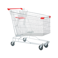 Chariot de courses KJ à grand volume, 180 litres, avec siège enfant, chariot de courses en métal pour supermarché