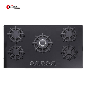 IDEA Nuevo estilo 90cm Cookertop 5 quemadores <span class=keywords><strong>Estufa</strong></span> de gas Parte Empotrada <span class=keywords><strong>Estufa</strong></span> de gas de vidrio templado negro/Placa de cocina - Product Image 5