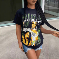 Chemises vintage Harajuku, Camiseta Estampada Moda Mujer, Haut Imprimé Mode Femme, Bedrucktes Damenmode, T-shirt rétro à imprimé graphique