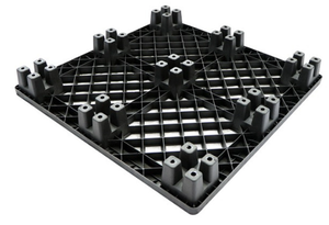 Pallet Nhựa Cứng Xuất Khẩu Pallet Nhựa Đúc Khuôn Phuộc 1200X1200 Pallet Nhựa Màu Đen Giá Rẻ - Product Image 2