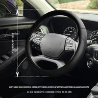 Housse de volant de voiture, protection de volant en cuir Napa de 15 pouces, accessoires intérieurs universels pour voitures, camions, SUV
