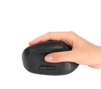 Souris de jeu sans fil ergonomique verticale haut de gamme 2,4 GHz rechargeable 6 boutons optique Pro Gamer Noir mat OEM