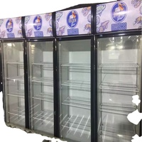Réfrigérateur commercial vertical en acier inoxydable avec porte vitrée, refroidissement par air, sans givre, pour bars, bières et boissons fraîches