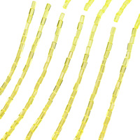 Bracelet en perles de verre rectangulaires, cordon de perles carrées et cristal dispersé, ornement DIY pour la fabrication de lampwork et de perles en verre