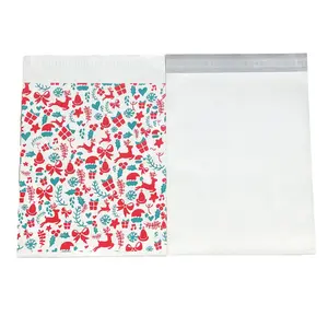 Sacchetto di plastica per corriere di buon natale cartone animato di pupazzo di neve impermeabile per feste Express regali StorageBag per spedire il sacchetto di plastica