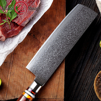 Qutaliy Japonais 67 Couches En Acier Damas En Acier Au Carbone Couteau De Cuisine Chef Nakairi Couteau avec Manche En Bois Pakka