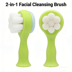 <span class=keywords><strong>Brosse</strong></span> <span class=keywords><strong>nettoyante</strong></span> manuelle portable réutilisable double face 2-en-1 pour points noirs et nettoyage en profondeur des pores - Product Image 2