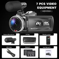 Camcorder Profesional Perjalanan Murah UHD 4K 18X Digital Zoom 12MP Sensor CMOS dengan Dukungan MicroSD untuk Fotografi 360 Derajat