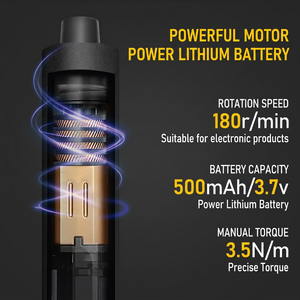 Destornillador eléctrico de precisión con 5 velocidades y torque ajustable para reparación de teléfonos móviles, cuerpo metálico con luz LED y carga tipo C - Product Image 4