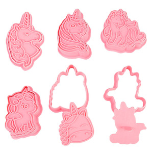 <span class=keywords><strong>Emporte</strong></span>-pièces <span class=keywords><strong>licorne</strong></span> HY avec poussoir, 6 pièces, tampon à biscuits en relief <span class=keywords><strong>licorne</strong></span> pour biscuits, fondant, pâtisserie - Product Image 2