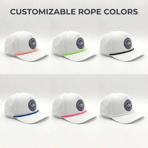 Cappellino da Baseball Personalizzato con Fori Tagliati al Laser, Impermeabile, Motivo Leopardato, Cordino Arancione, 5 Pannelli, Patch in Gomma, Snapback, Cappello da Golf Unisex - Product Image 5