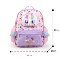 Ensemble de sac à dos scolaire, sac à lunch et trousse à crayons imperméables à l'eau, super mignons, style dessin animé, pour enfants