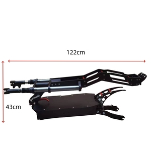 Cuerpo de scooter eléctrico de 11 pulgadas (150 mm) de tamaño abierto, material de aleación de aluminio, doble amortiguador, pieza de repuesto DIY. - Product Image 2