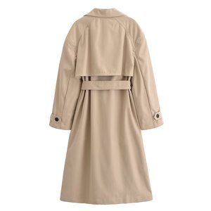 <span class=keywords><strong>Trench</strong></span> Elegante e alla Moda Autunno Inverno a Doppio Petto con Cintura Vintage a Maniche Lunghe con Tasche Capospalla Femminile Chic - Product Image 3