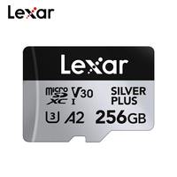 Carte SD professionnelle Lexar SILVER PLUS micro TF 64GB 128GB 256GB A2 V30 U3 4K Carte mémoire Flash TF jusqu'à 205 Mb/s