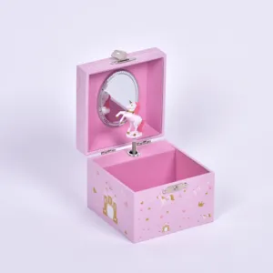 Caja de música de unicornio siempre brillante, joyería de bailarina, caja Musical, juguetes para niños, caja de música con manivela manual para niñas y niños, regalo