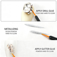 Nouveaux stylos jetables pour le traçage des ongles, outils de brosse à ongles, 50 unités par sachet, outils de brosse à ongles portables