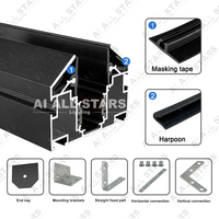 Dc48v LED plafond magnétique piste lumière plafond tendu profil en aluminium rail de piste magnétique pour la russie ukraine plafond tendu