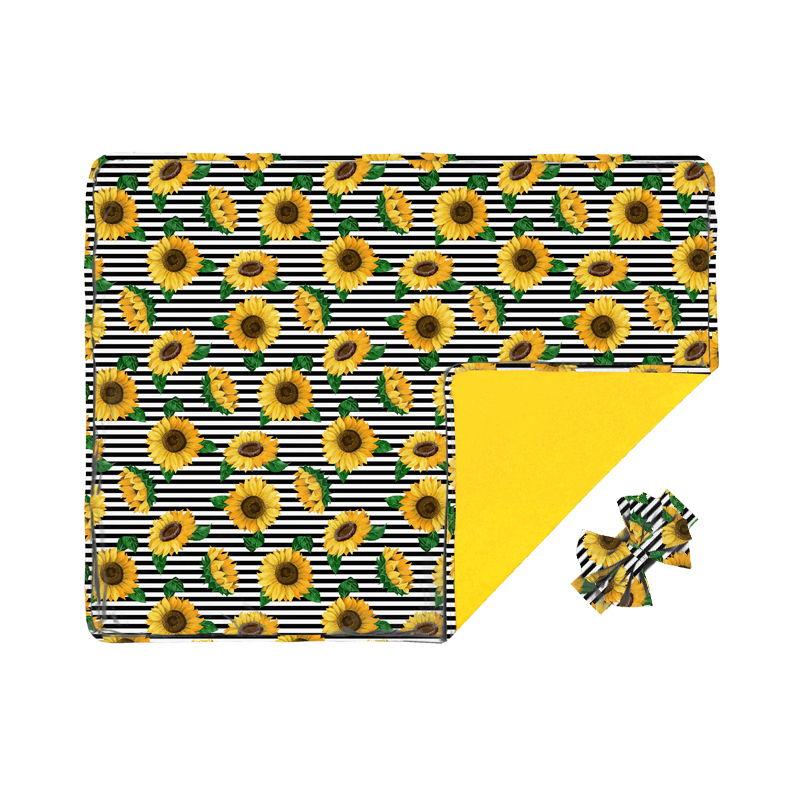 Imprimé léopard Avec Jaune Tournesol Motif Doux Matériel Confortable Dauphin Couverture