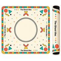 Exquisita Alfombrilla de Juego con Patrón Geométrico, Diseño Enrollable y Portátil, para el Hogar, Fiestas, Reuniones, Alfombra de Mahjong de Lujo