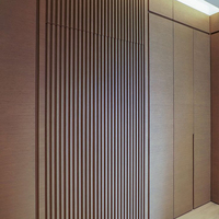 Panel Dinding Dekoratif Berlapis Kayu Elegan dengan Finishing Serat Kayu, Peringkat Api A1, Papan Silikat Kalsium Tahan Air untuk Ruang Tamu, Kamar Tidur, Hotel