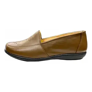 Mocassini da Donna Angelina in Vera Pelle, Punta Tonda, Slip-On, Scarpe Basse Formali, Autunno, Taglie Grandi - Product Image 5