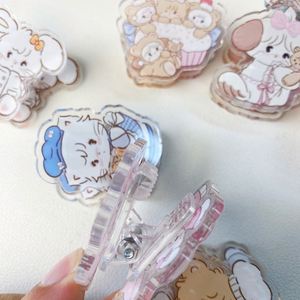 X527 Mk081 Clips d'organisation mignons Mikko Kawaii en PP, thème chat rose, pour filles, organisateur de documents d'examen avec design double face - Product Image 3