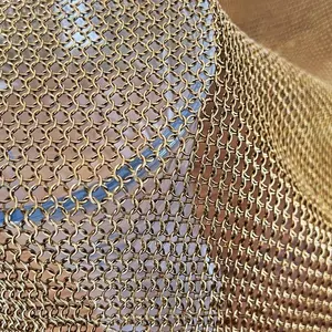 Aluminium Ketting Mail Metalen Ring Mesh Gordijn Voor Lampenkap Decor Opknoping Deur Scherm Rustiek